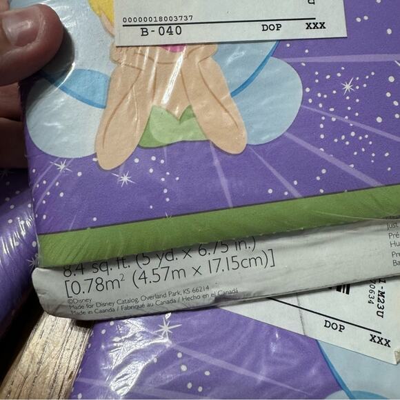 NEW Disney Tinkerbell Wallpaper Border LOT of 3 Pkgs Unopened PrePasted 15 Yards - Picture 8 of 9